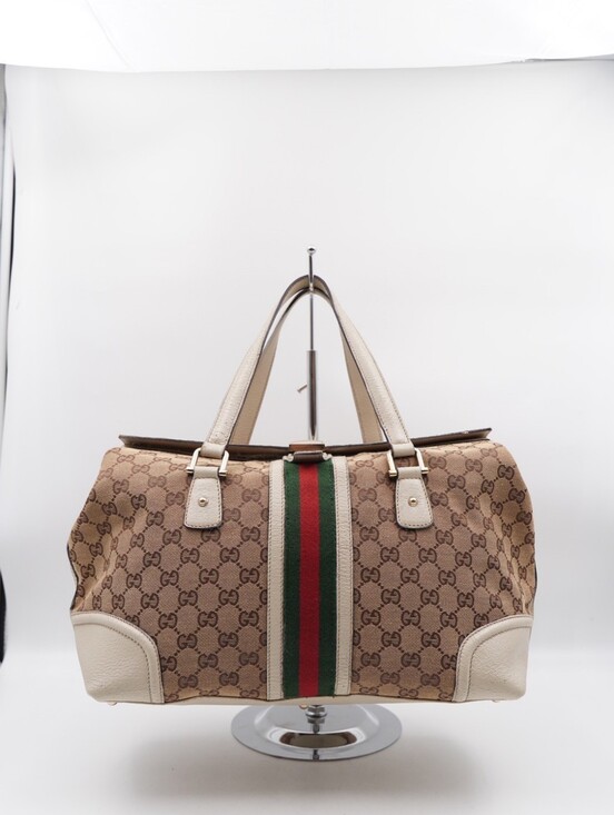 Gucci Handbags - CJ62 ❤️ Gucci GG Canvas Treasure Boston bag